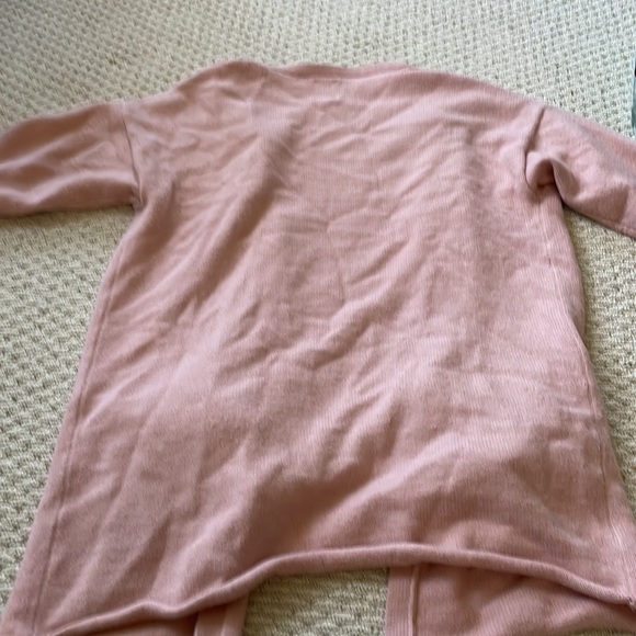 Pink Open Knit Caradigan with Pockets - Picture 2 of 3